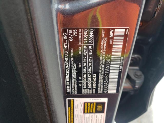 4JGDA5HB1FA613650 Mercedes-Benz Ml 350 4matic