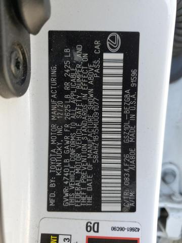 58AHZ1B15MU091077 Lexus Es 350 Base