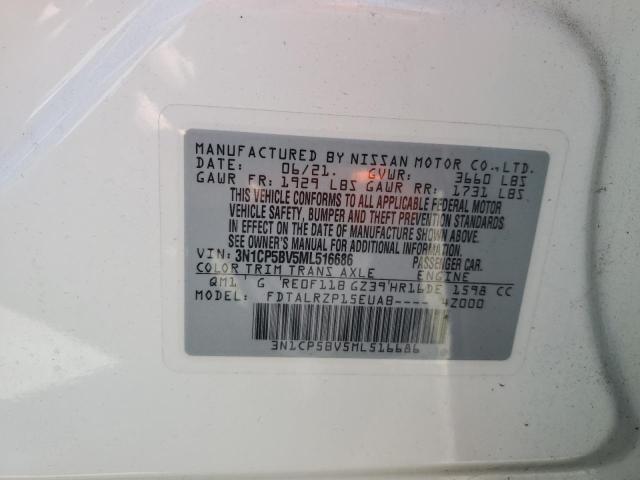 3N1CP5BV5ML516686 Nissan KICKS S