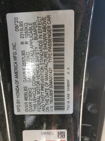 19UUB5F30MA001421 Acura TLX