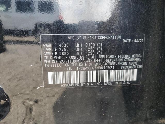 4S3BWAF67N3019921 Subaru Legacy Premium