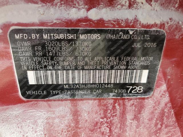 ML32A3HJ8HH012448 Mitsubishi MIRAGE ES