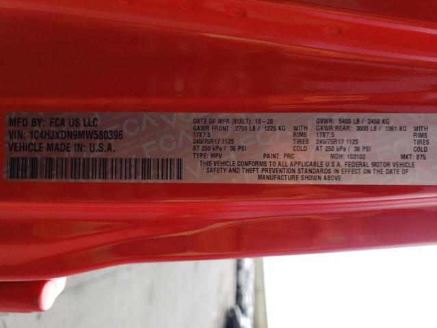 1C4HJXDN9MW580396 Jeep Wrangler Unlimited Sport