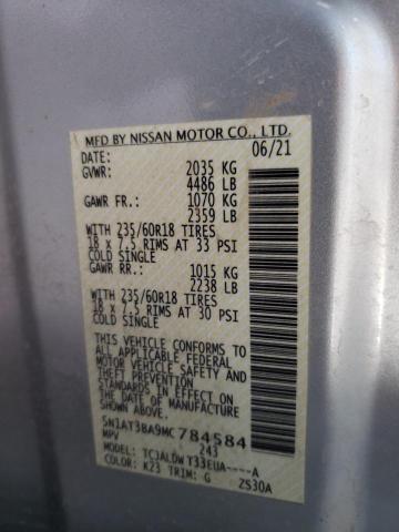 5N1AT3BA9MC784584 Nissan ROGUE SV