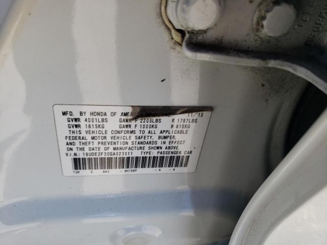 19UDE2F30GA023011 Acura Ilx Base Watch Plus