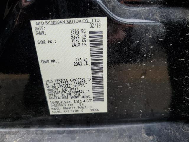 1N4BL4EV4KC195457 Nissan ALTIMA SL