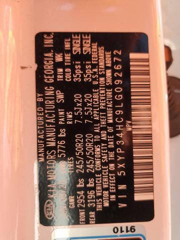 5XYP34HC9LG092672 KIA Telluride Ex