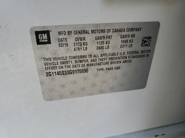 2G1145S33G9175896 Chevrolet IMPALA LTZ