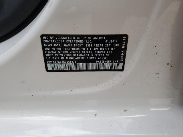 1VWAT7A34EC066678 Volkswagen PASSAT S