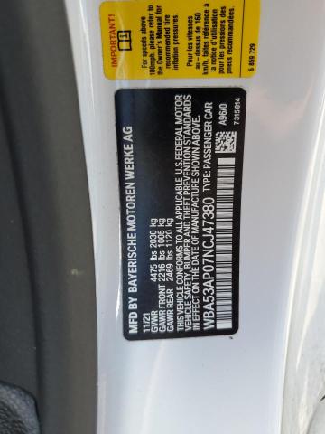 WBA53AP07NCJ47380 BMW 430I
