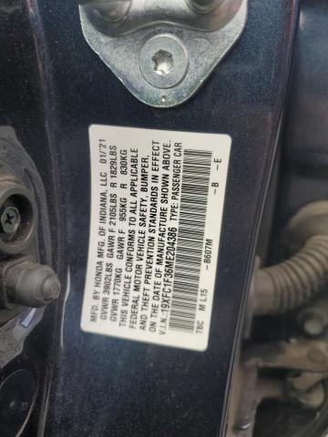 19XFC1F36ME204386 Honda CIVIC EX
