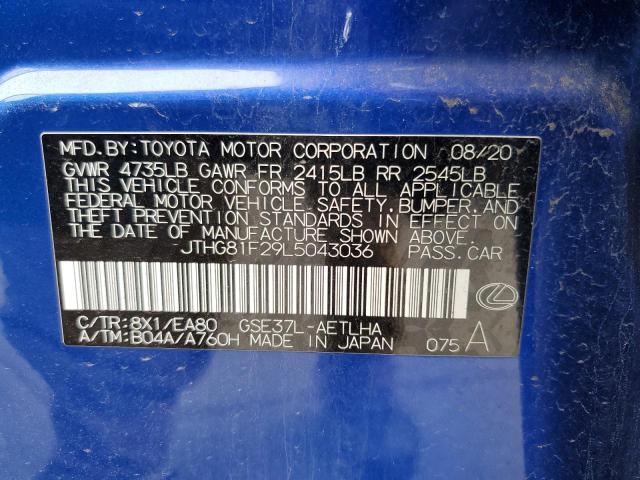 JTHG81F29L5043036 Lexus Is 300 F-sport