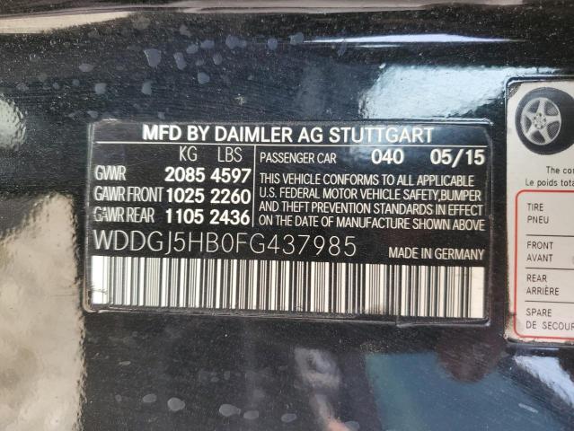 WDDGJ5HB0FG437985 Mercedes-Benz C 350
