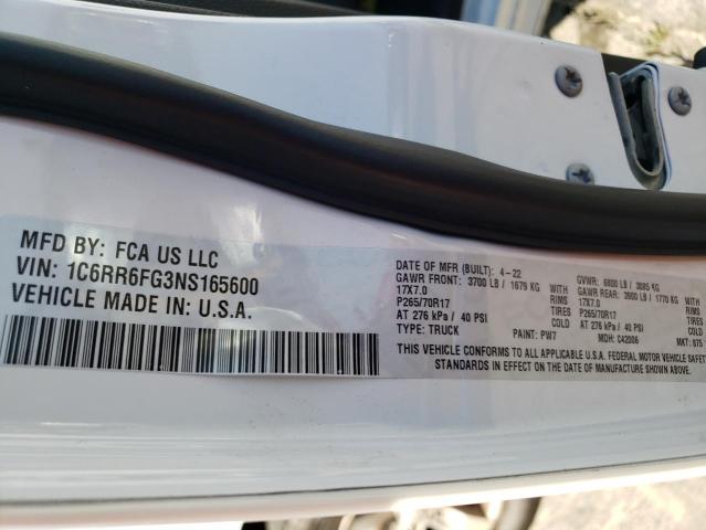 1C6RR6FG3NS165600 RAM 1500 Classic Tradesman