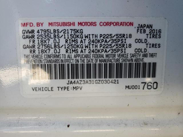 JA4AZ3A31GZ030421 Mitsubishi Outlander Se