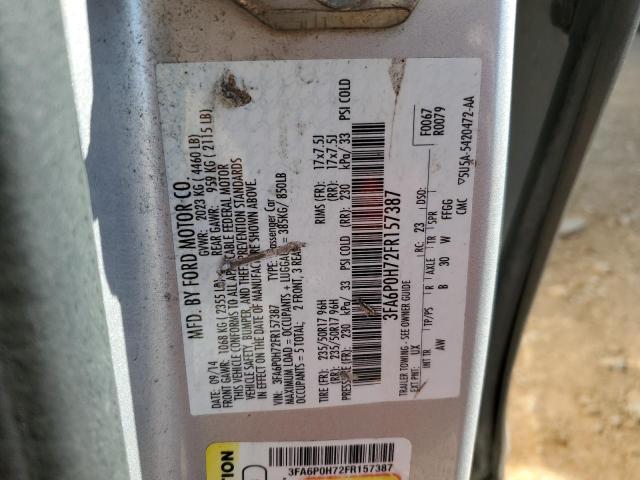 3FA6P0H72FR157387 Ford FUSION SE