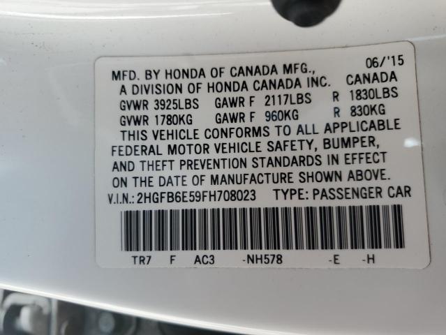 2HGFB6E59FH708023 Honda CIVIC SI