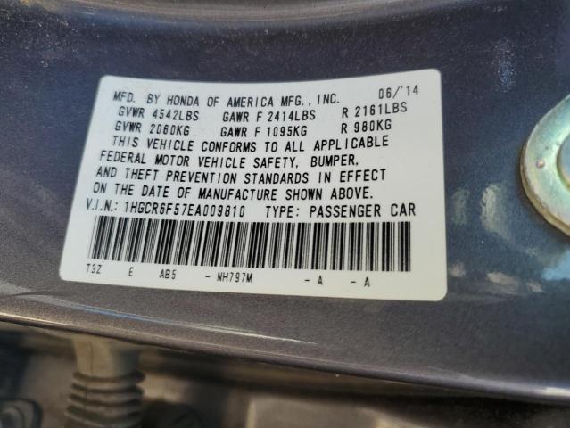 1HGCR6F57EA009810 Honda Accord Hybrid Exl