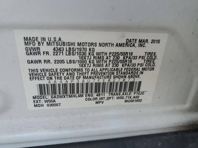 4A4AP3AU7FE027073 Mitsubishi Outlander Sport Es