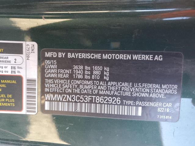 WMWZN3C53FT862926 Mini Cooper