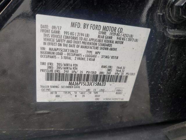 MAJ6P1SL3JC158633 Ford ECOSPORT S