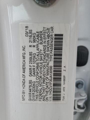 1HGCV1F30JA130590 Honda Accord Sport