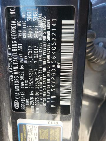 5XYPGDA56KG522141 KIA SORENTO LX