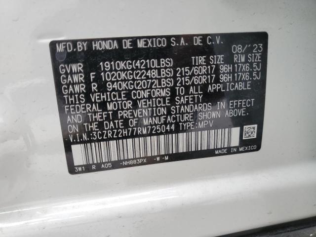 3CZRZ2H77RM725044 Honda Hr-v Exl