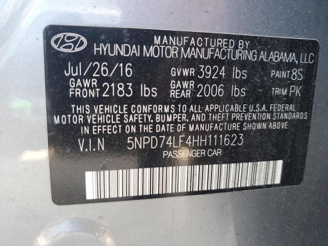 5NPD74LF4HH111623 Hyundai ELANTRA SE