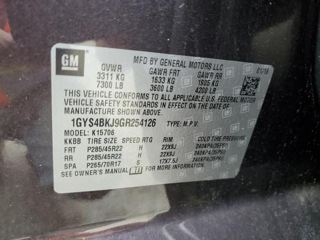 1GYS4BKJ9GR254126 Cadillac Escalade Luxury