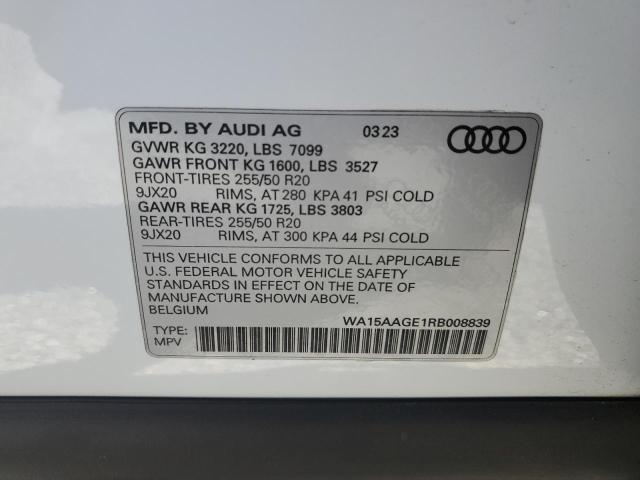 WA15AAGE1RB008839 Audi Q8 E-tron Premium Plus