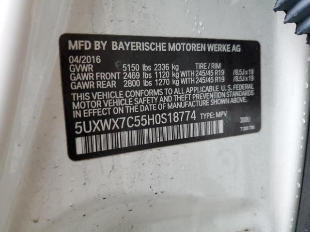 5UXWX7C55H0S18774 BMW X3 Xdrive35i
