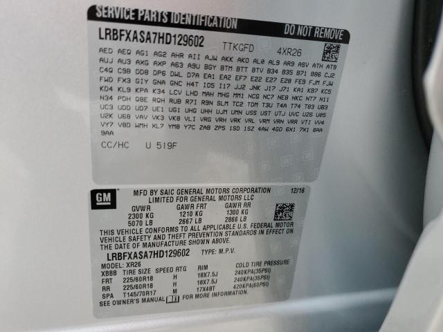 LRBFXASA7HD129602 Buick Envision Preferred