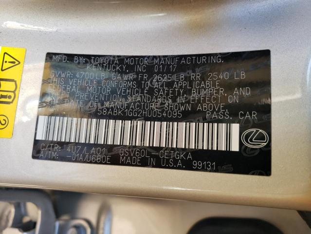58ABK1GG2HU054095 Lexus ES 350