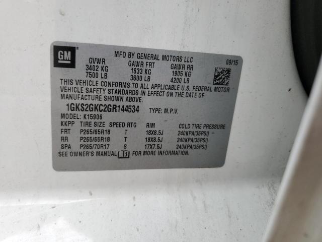 1GKS2GKC2GR144534 GMC Yukon Xl K1500 Slt