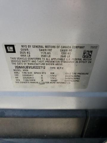 2GNAXJEV0J6222712 Chevrolet EQUINOX LT