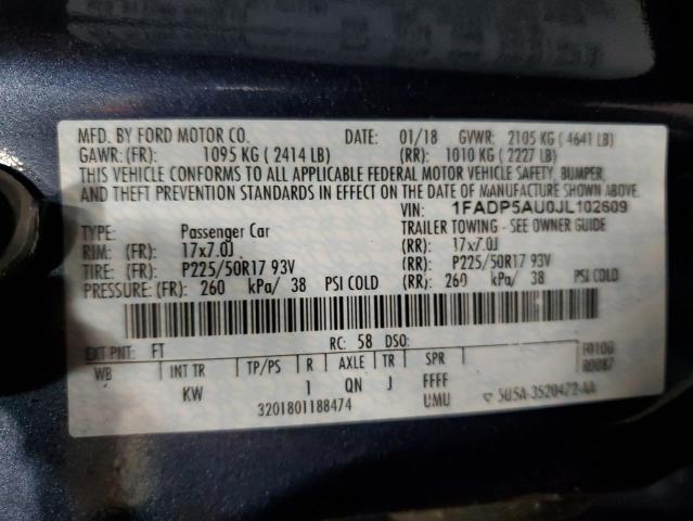 1FADP5AU0JL102609 Ford C-MAX SE