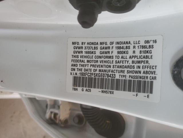 19XFC2F5XGE078433 Honda Civic Lx