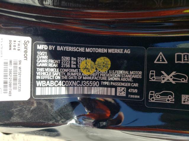 WBABC4C0XNCJ35590 BMW M850XI