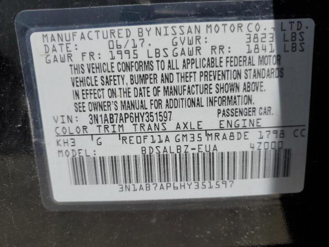 3N1AB7AP6HY351597 Nissan SENTRA S