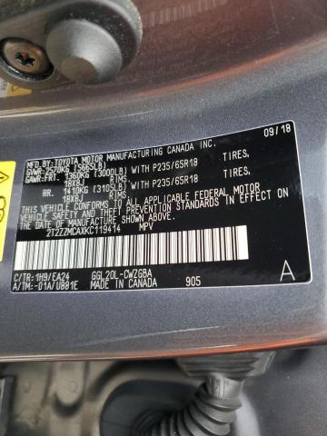 2T2ZZMCAXKC119414 Lexus Rx 350 Base