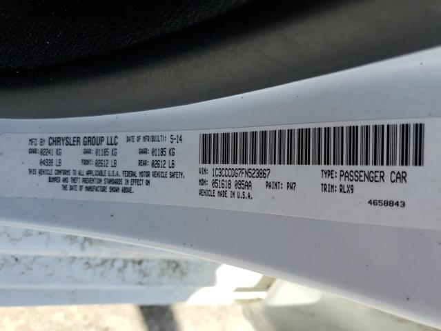 1C3CCCDG7FN523867 Chrysler 200 S