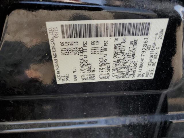 5N1AT3BA5MC792861 Nissan ROGUE SV