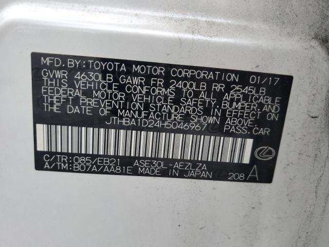 JTHBA1D24H5046967 Lexus IS 200T