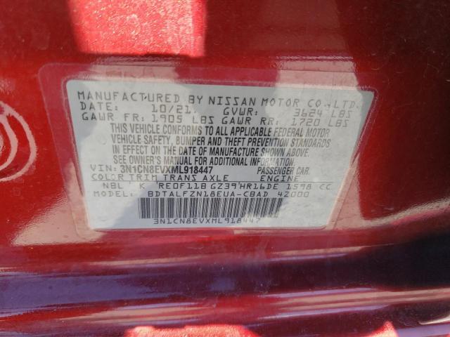 3N1CN8EVXML918447 Nissan VERSA SV