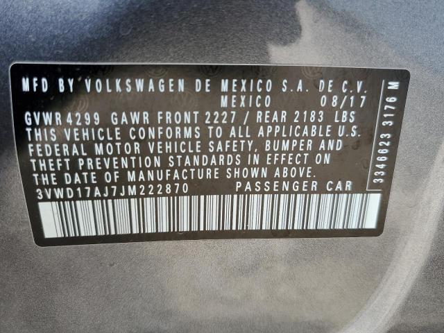 3VWD17AJ7JM222870 Volkswagen Jetta Sport