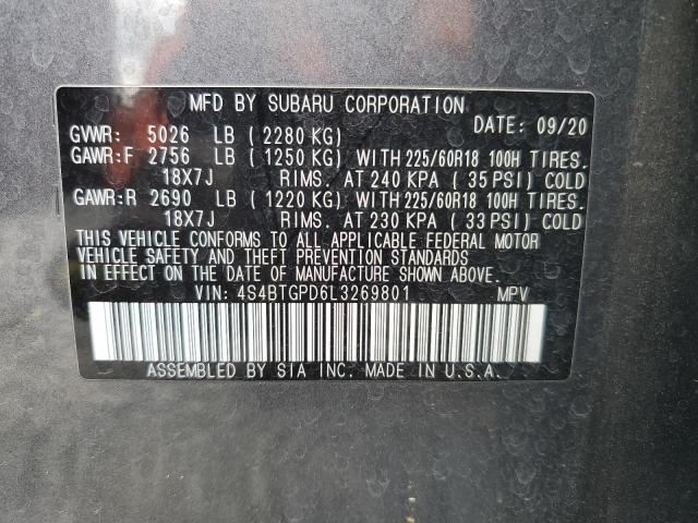 4S4BTGPD6L3269801 Subaru Outback Touring Ldl