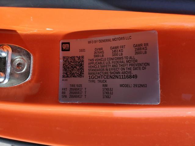 1GCHTCEN2N1116849 Chevrolet Colorado Lt