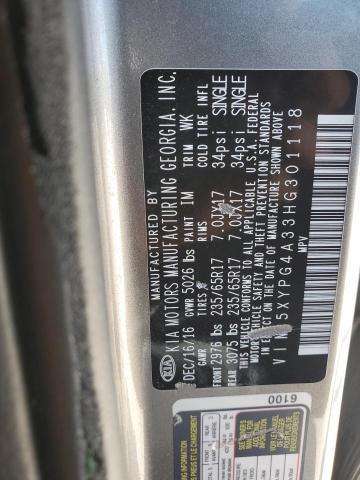 5XYPG4A33HG301118 KIA SORENTO LX