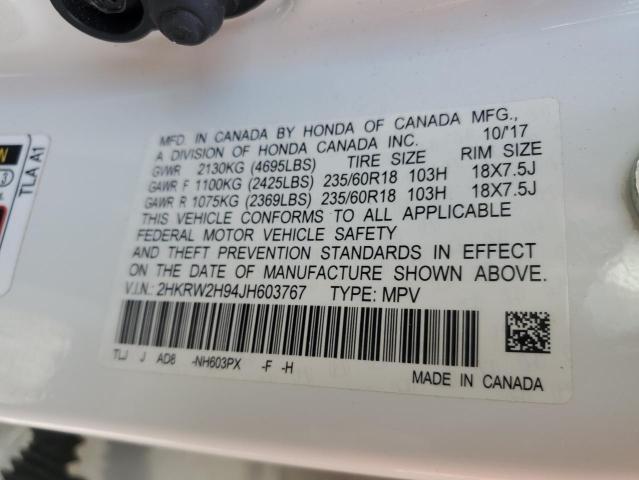 2HKRW2H94JH603767 Honda Cr-v Touring